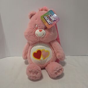 New With Tag Nwt Care Bears Love A Lot Pink 17" Plush Backpack Bag 2024